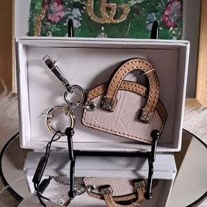 Calvin Klein NWTs Beige Mini Purse Keychain